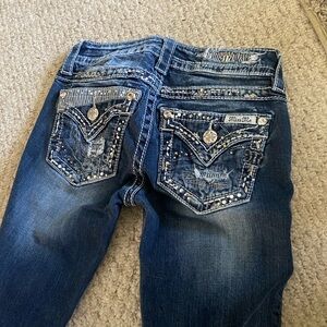 Miss Me Dark Blue Distressed Skinny Jeans